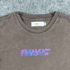 ROKIT T-Shirt Womens‎ Size S Brown Graphic Short Sleeve Streetwear Skater Style